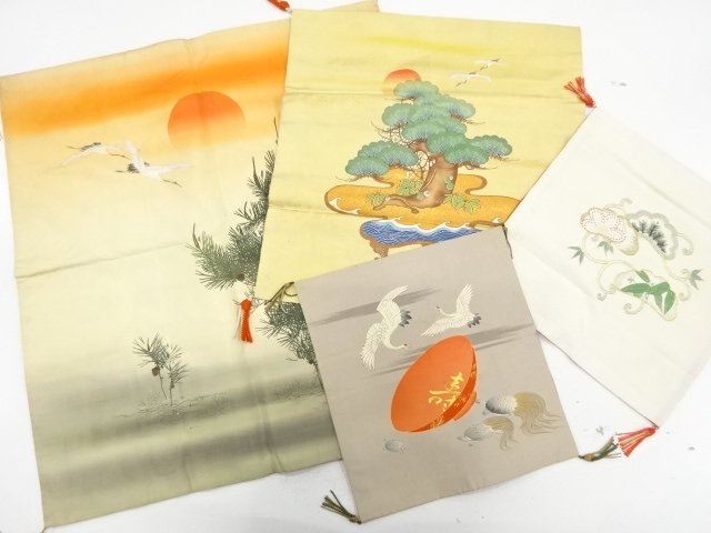 Antique fukusa, set of 4